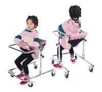Andador Plegable para Niños con Ruedas, Andador vertical portátil,Equipo de entrenamiento para rehabilitación de parálisis cerebral hemiplejia,para entrenamiento de niños de 80-120cm