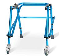 Andador Plegable para Niños Mayores con Ruedas, Andador Médico De Altura Ajustable Andador para Niños De Tamaño Anti-Retroceso para Entrenamiento De Rehabilitación De Heridos Discapacitados