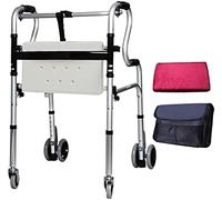 Andador Plegable Para Personas Mayores, Ayuda A Levantarse Y Caminar, Andadores Ligeros Para Personas Mayores, Altura Ajustable Con Asiento,C,Bonny369