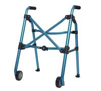 Andador plegable para personas mayores, de aleación de aluminio, ligero y resistente, con ruedas, andador ajustable en altura para discapacitados