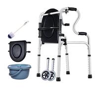 Andador plegable para personas mayores, marco de ayuda a la movilidad para caminar, ligero y ajustable en altura, reposabrazos para personas mayores y discapacitados, estrella L de luz