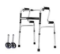 Andador Plegable para Personas Mayores: Portátil para Personas Mayores, Soporte Paso a Paso Plegable de Aluminio Ajustable en Altura,F (C)