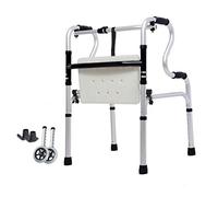 Andador plegable resistente bariátrico con asiento y ruedas para personas mayores - Andadores para adultos - Ayuda de movilidad portátil para personas mayores con altura ajustable