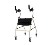 Andador plegable y apoyabrazos extraíbles, andador con ruedas para personas mayores discapacitadas, andadores verticales plegables de acero al carbono, andadores para discapacitados, altura ajustable