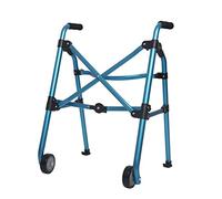Andador portátil con soporte para caminar, estructura rodante plegable, ayuda para la movilidad de personas mayores con ruedas y alfombrilla, el doble de comodidad