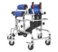 Andador portátil para niños con parálisis cerebral, andador de marcha para niños con discapacidad, seis ruedas, antivuelco, plegable, equipo auxiliar para rehabilitación, ayuda para caminar.