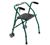 Andador que camina de la estructura de aluminio plegable de la ayuda que camina, que lleva el andador asistido por el asiento de 2 ruedas