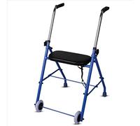 Andador que camina de la estructura de aluminio plegable de la ayuda que camina, que lleva el andador auxiliar del cojín de 2 ruedas