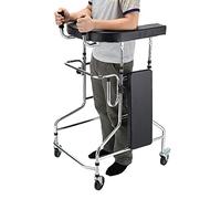 Andador rodante con almohadilla de apoyo para reposabrazos, altura ajustable, para personas mayores, ayuda para caminar con 4 ruedas y estrella de luz