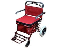 Andador rodante con ruedas, carrito rodante para silla de ruedas, andador de ruedas con asiento y pedal, carrito de compras para ancianos, carrito de compras fiable