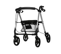 Andador rodante con ruedas para movilidad, andador de pie, plegable, altura ajustable, ayuda de movilidad para personas mayores y adultos, adecuado para movilidad limitada, estrella de luz