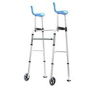 Andador rodante para adultos altos con discapacidad, con reposabrazos y ruedas, andador vertical ligero portátil, andador de rehabilitación de hemiplejia (estilo: estilo 1) (estilo 1) decoración