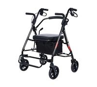 Andador rodante para personas mayores, carrito de movilidad plegable de cuatro ruedas, carrito de compras para ancianos, caminante de rodillos para personas mayores, puede cargar 220 libras -