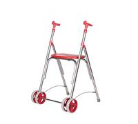 Andador Rollator | De aluminio | Plegable | Regulable en altura | Color coral