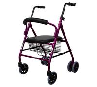Andador Rollator Prado Frenos por Presión Cesta Rosa - Geriatría