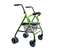 Andador Rollator Prado Frenos por Presión Cesta Verde - Geriatría