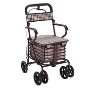 Andador, Ultra Rollators Andador ligero plegable de 4 ruedas para exteriores Andador para caminar con asiento acolchado Equipo de movilidad Es muy amable de su parte Considerado(Bronze)