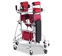 Andador vertical, andador con ruedas plegable de pie resistente con asiento y ruedas, apoyabrazos acolchados Andador estándar, ayuda para caminar con movilidad rodante ajustable en altura para or