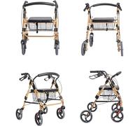 Andador vertical Andador plegable alto con ruedas Andador con ruedas estándar plegable con reposabrazos y asiento Andador con ruedas para personas mayores y adultos Rehabilitación Andador auxiliar