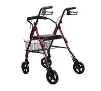 Andador vertical Andador plegable estándar Ayuda de movilidad con ruedas altas con cesta Andador con ruedas de pie Ayuda para caminar con movilidad alta para personas mayores y adultos discapacitados