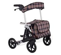 Andador vertical, Andador Rollator, Con asiento y ruedas Asas plegables y ajustables y frenos de respaldo for almacenamiento