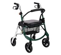 Andador vertical, Andador Rollator, Con frenos dobles, altura ajustable y 4 ruedas, ayuda de movilidad for caminar de aluminio plegable for personas mayores