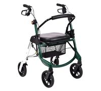 Andador vertical, Andador Rollator, Reposabrazos plegable de aluminio for patinete de movilidad, bolsa de compras de altura ajustable, capacidad de carga extraíble y fuerte