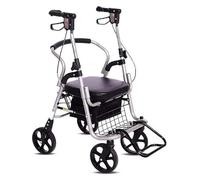 Andador vertical, Andador Rollator, Rodillo con asiento y ruedas, andador plegable for personas mayores con marco de acero duradero