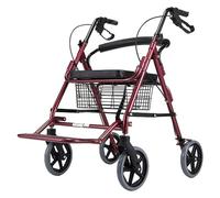 Andador vertical, Andador Rollator, Rodillos plegables ligeros con asiento, cesta y freno, altura ajustable, adecuados for adultos mayores y discapacitados