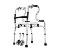 Andador vertical de movilidad Andador con ruedas alto y plegable para personas mayores y adultos Ayuda de movilidad con ruedas altas con cesta con asientos y apoyabrazos acolchados Andador con ruedas