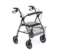 Andador vertical de movilidad Andador estándar plegable Ayuda de movilidad rodante alta con cesta Ayuda de movilidad para personas mayores ajustable en altura para personas mayores y adultos Andador