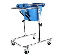 Andador vertical para niños con parálisis cerebral, entrenamiento de rehabilitación de discapacidad, andador plegable para niños pequeños con ruedas y asiento (color: azul, tamaño: M)