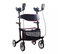 Andador vertical para personas mayores, alto con cesta, andador plegable, andador móvil ligero para personas mayores, scooter plegable para personas mayores
