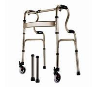 Andador vertical para personas pequeñas con muleta de altura ajustable, patinete plegable de ayuda médica para personas mayores y ancianos, extra ancho de 60 cm, andador alto para hombre.