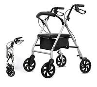 Andador vertical plegable Andador con andador liviano Altura del asiento estándar,Asiento y ruedas,Sistema de frenado dual,Soportes de estructura de acero duradero