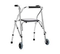 Andador vertical plegable de altura ajustable con ruedas y andador rodante de movilidad de asiento para personas mayores y adultos carga máxima 330 libras