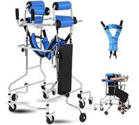 Andador vertical portátil, Andador con ruedas ajustable de 8 ruedas for personas mayores, adultos y personas con discapacidad, color azul(Men's)