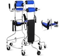 Andador vertical portátil, Andador con ruedas de 8 ruedas y asiento ajustable en altura y anchura for rehabilitación de adultos mayores.(Women's)