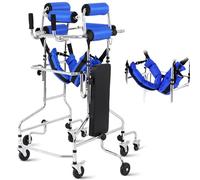 Andador vertical portátil, Andador con ruedas de 8 ruedas y asiento ajustable en altura y anchura for rehabilitación de adultos mayores.(Men's)