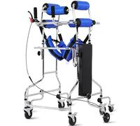 Andador vertical portátil para adultos y personas mayores, diseño antireclinación y antivuelco, marco de rehabilitación de altura ajustable para hemiplejia y ayuda para discapacitados