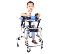 Andador vertical portátil para niños con parálisis cerebral y rehabilitación, ayuda para caminar, andador ligero de aluminio con asiento ajustable en altura