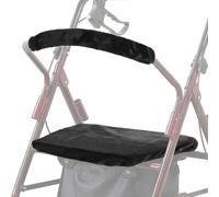 Andador Walker Funda de asiento y respaldo para andadores, antideslizante y térmica, respaldo acolchado para personas mayores, discapacitados, piel sintética suave, extraíble y lavable