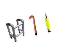 Andador Y Bastón Inflables Sobre La Colina Decoraciones De Cumpleaños Regalo Mordaza Para Decoración Fiesta Jubilación 2 Uds. Inflable Bastón