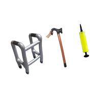 Andador Y Bastón Inflables Sobre La Colina Decoraciones De Cumpleaños Regalo Mordaza Para Decoración Fiesta Jubilación 2 Uds. Inflable Bastón