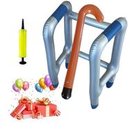 Andador y caña inflable para adultos - Accesorio de disfraz de caña marco, inflable falso accesorio para fiesta disfrazada adulto mayor carnaval retiro