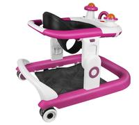Andador y centro de actividades 3 en 1, luces y música, altura ajustable, andador original, fácil de plegar, Baby Walker a partir de 6 meses, 70 x 56 x 42 cm, rojo