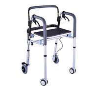 Andadores. Andador Andador Plegable y liviano con Asiento Acolchado de 4 Ruedas, Ayuda for Caminar for Personas Mayores con Altura Ajustable Uso en Interiores y Exteriores Todo está Bien
