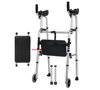 Andadores. Andador con ruedas for personas discapacitadas con asiento plegable ayuda for caminar for personas mayores altura ajustable aluminio ligero anhelo