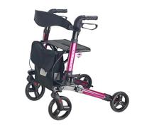 Andadores, Andador con ruedas plegable con asistencia para estar de pie y asiento, Andador con ruedas para adultos multifuncional con altura ajustable, Ayuda ideal para la movilidad de personas mayor