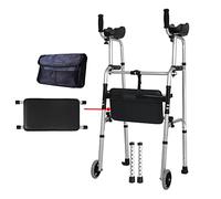 Andadores. Andador for personas mayores, ayuda for caminar, ligero, plegable, estándar, con ruedas, con asiento acolchado, soporte for brazo, tipo anhelo